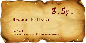 Brauer Szilvia névjegykártya