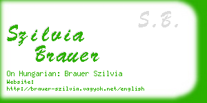 szilvia brauer business card